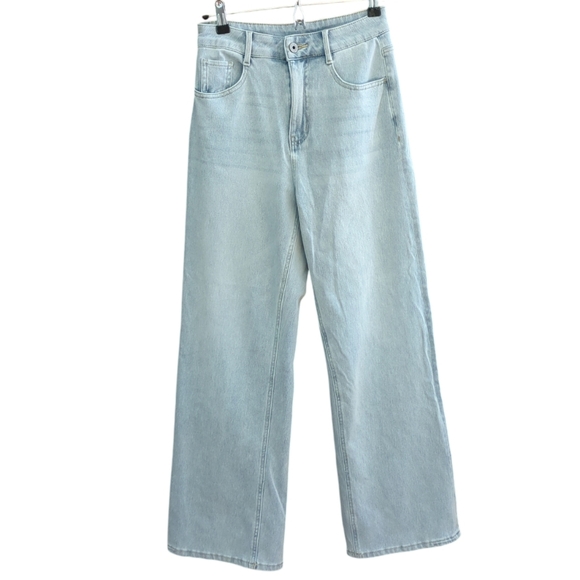 HALARA Pants - New Halara Wide Leg Loose Jeans, Magic Denim, Flex, XS, Drape, Light Stone Wash